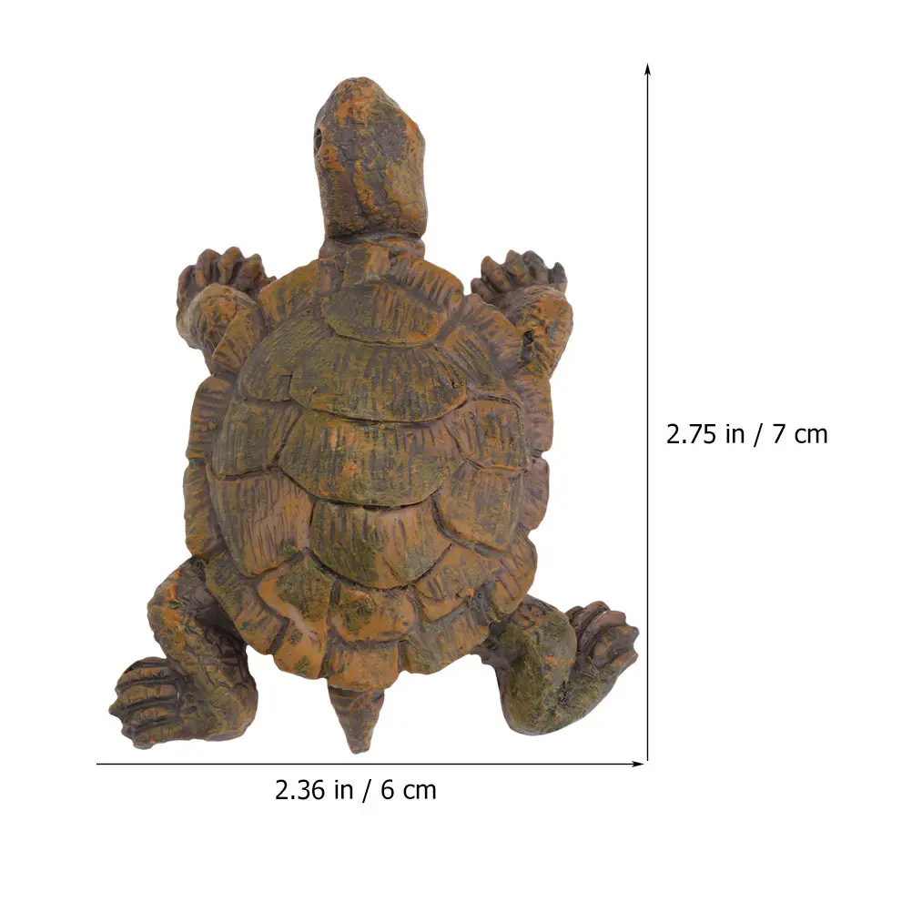 5Pcs Miniature Turtle Statue Realistic Resin Craft Chic Colors Decor Garden Cake Decoration Gift Imagination Creativity