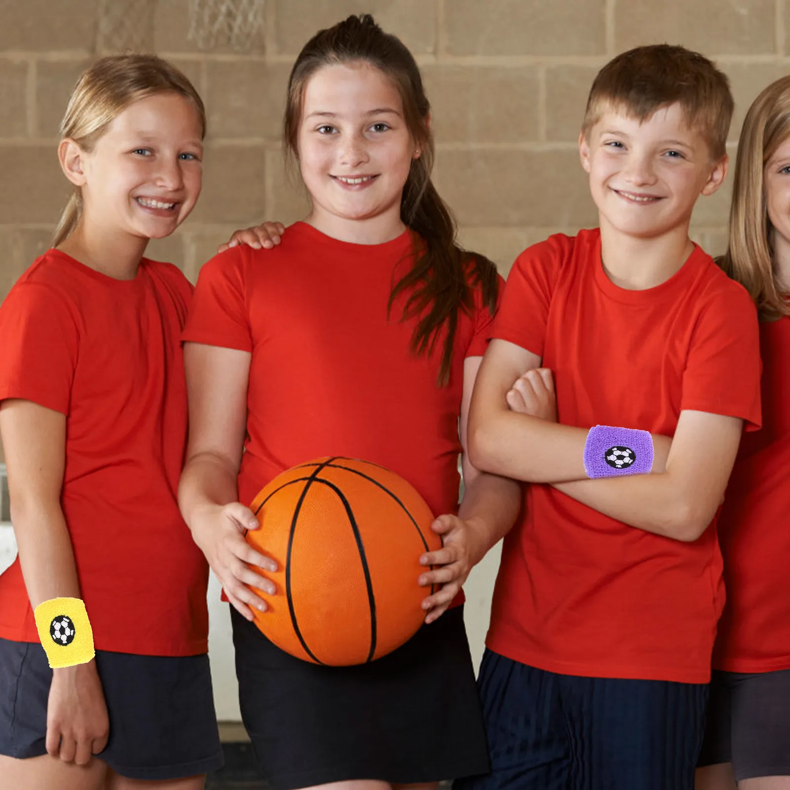 

Набор из 6 спортивных широких повязок на запястья для защиты от пота и защиты запястий во время занятий спортом