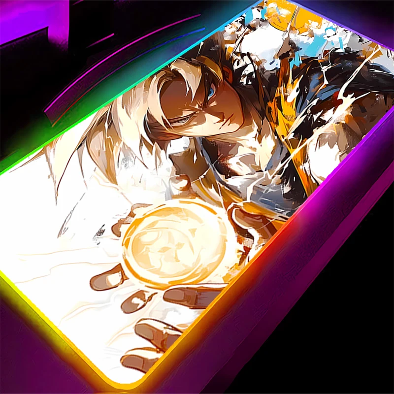 

RGB Mouse Pad D-dragon Ball Anime Gaming Accessories Lock Edge LED Keyboard Desk Mat Gamer Carpet Mousepad Backlight Mouse Mats