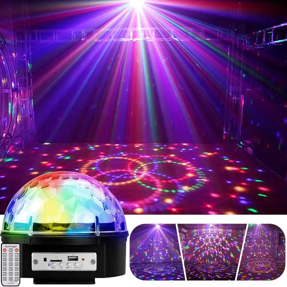 

LED Disco Magic Ball Light Sound Control Party Lights TF Card MP3 Player Sound Activated Lamp With Bluetooth For Home KTV Party