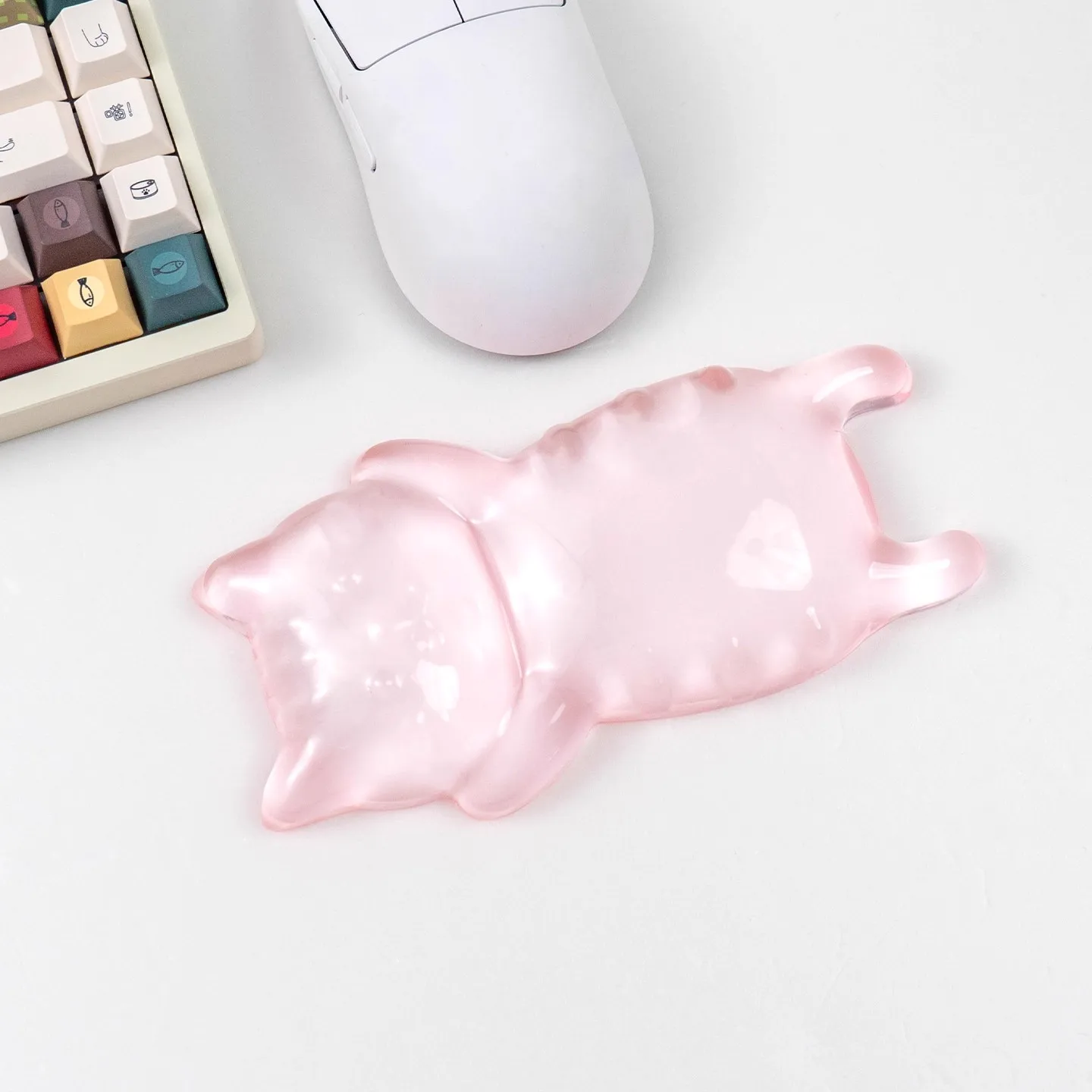 

MiFuny Cat-образная подставка для рук для клавиатуры на заказ Kawaii фиолетовый/зеленый/белый/розовый мягкая подставка для запястий для механических клавиатур подарки