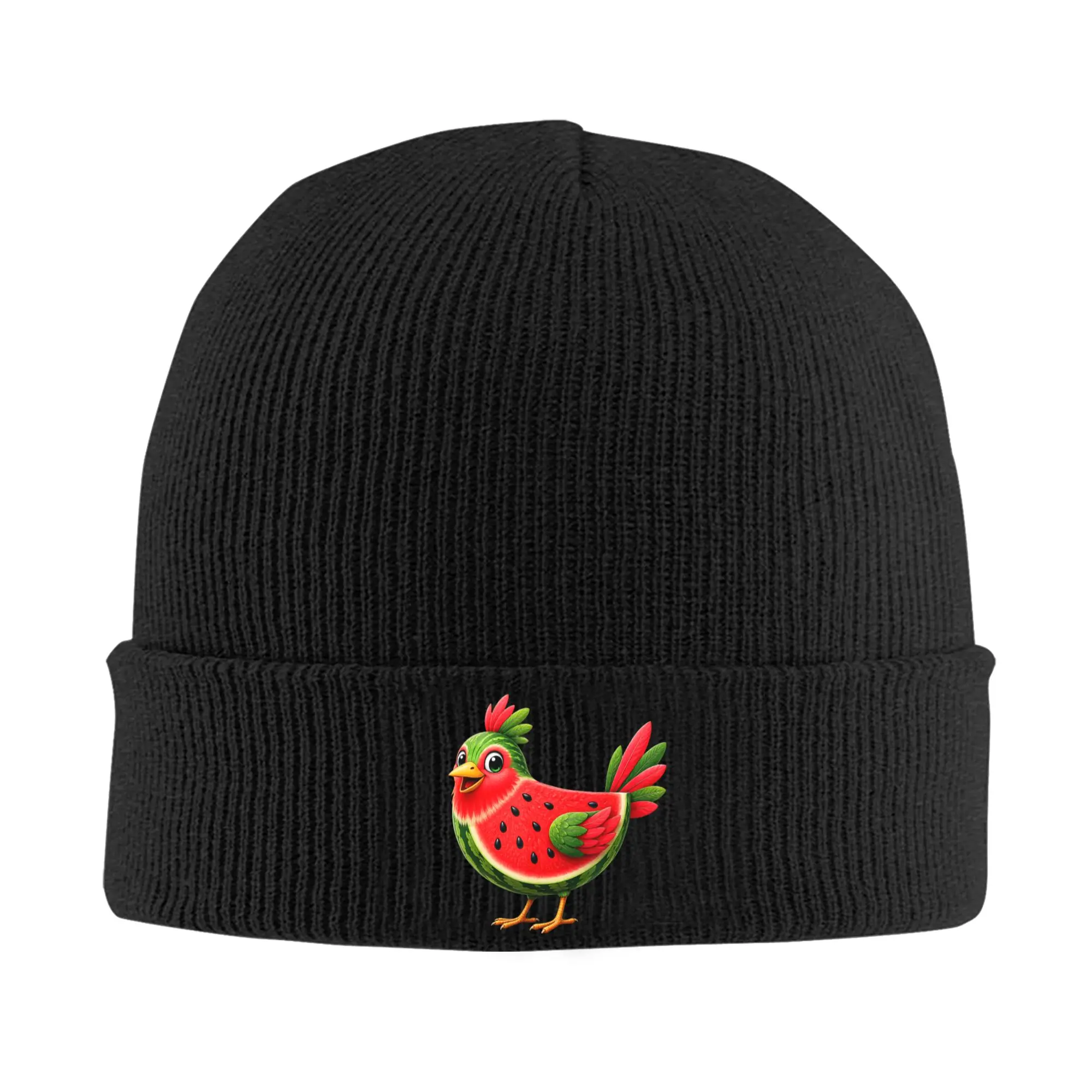Cute Watermelon Bird Tropical Fantasy Animal Knit Hat  Cool Caps Men Women Unisex Beanie Hats Spring Warm Soft Bonnet Hats
