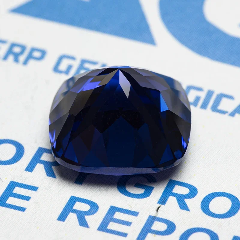 Lab Grown Sapphire Royal Blue Color Cushion Cut Gemstone for Charms Advanced Jewelry Making Materials Selectable AGL Certificate