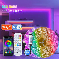 Tuya Rgb Usb 5V Led Strip Light 5050 Smd 1-30M Bluetooth Wifi App Control Led Room Light Tv Backlight Smart Led Tape Ribbon Band