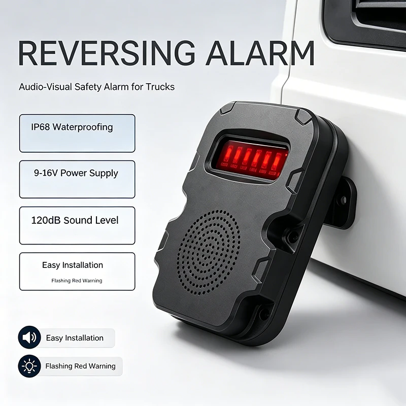 Heavy Truck Reversing Alarm System Acousto Optic Voice Blind Zone Warning Device for Engineering Vehicles