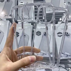 High Hardness Acrylic Crystal Clear Phone Case For iPhone 17 16 15 14 11 12 13 Pro Max Case Space Transparent Cover Xs Max Xr