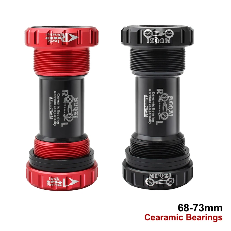 Ceramic Bearing Bike Bottom Bracket 68-73mm Aluminum Alloy MTB Mountain Central Axis Road Bike BB Sets 22/24mm For SHIMANO SRAM