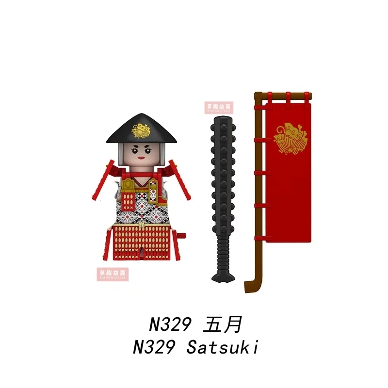Seksowne anime Cartoon Samurai akcesoria kolekcja cegieł edukacyjne klocki Model zabawki dla dzieci N326-333 WM6090 6096