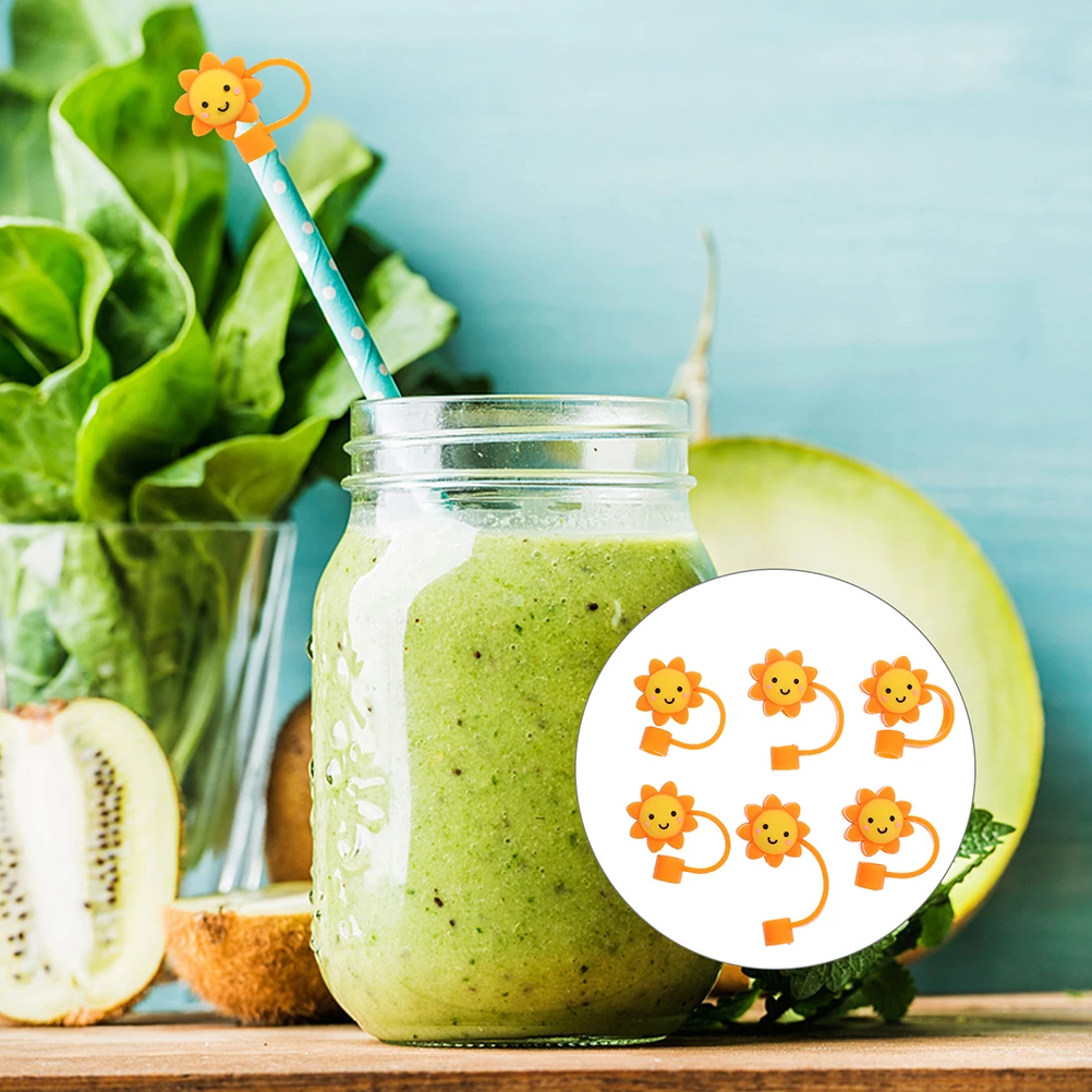 

Dust Proof Straw Caps Lovely Silicone Plugs for Cups Reusable Straw Protectors Waterproof Tumbler Accessories Stoppers