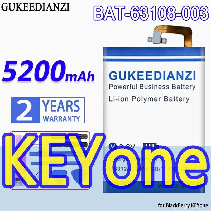 

High Capacity GUKEEDIANZI Battery BAT-63108-003 5200mAh for BlackBerry KEYone KE Yone