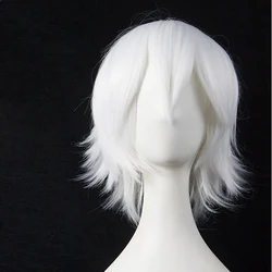 HAIRJOY-peruca de cabelo sintética curta para mulheres e homens, loira, rosa, vermelha, perucas cosplay