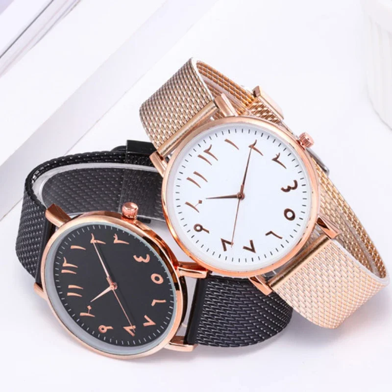 Ladies Watches Fashion Design Arabic Numbers Watch Women Watches Silver Mesh Band Quartz Wristwatches Dropshipping Reloj Mujer