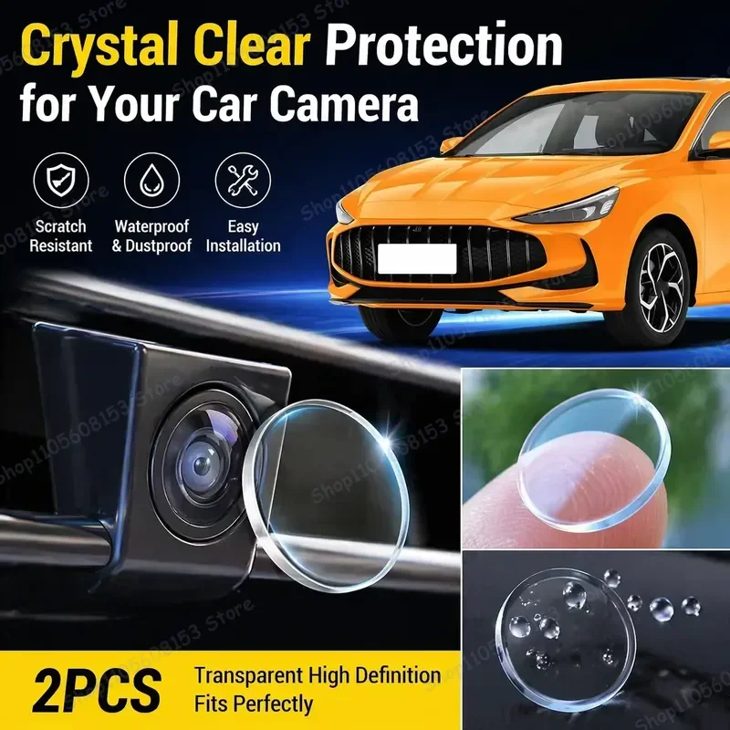 

For MG 5 2020–2026 360 Degree Reverse Camera Lens Protector Anti Scratch PC Sticker Kit 2 Pack Backup Camera Cover for Car