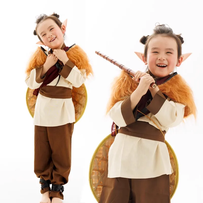 

Shen Xiaobao Costume Nezha's Demon Child Roars the Sea Role Clothing Cute Elf Halloween Cosplay