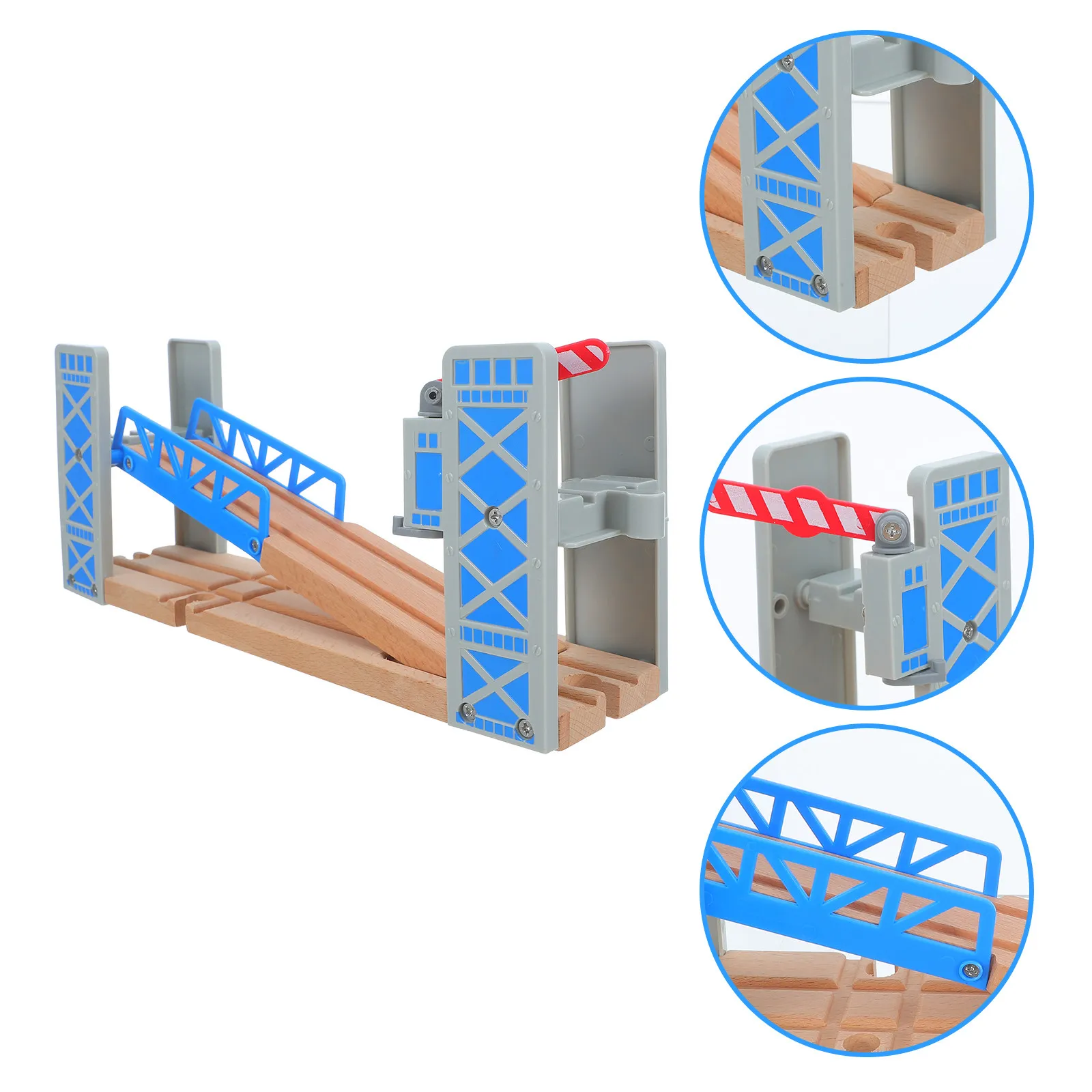 

1Set Wooden Train Track Bridge for Kids Easy-Build Railway Connector Compatible with All Wood Tracks Educational Stem Gift for 3