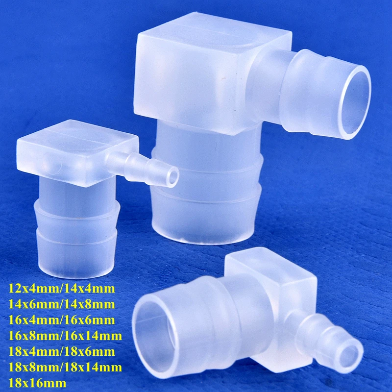 

5~200Pcs PP Reducing Elbow Connectors Aquarium Tank Air Pump Aerator Hose Pagoda Joint Irrigation L-type Variable Diameter Joint