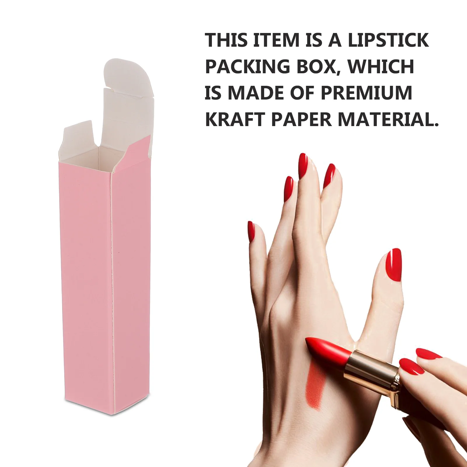 50 Pcs Box Essential Oil Packaging Boxes Lipstick Paper Essence Professional Shop Packing Kraft