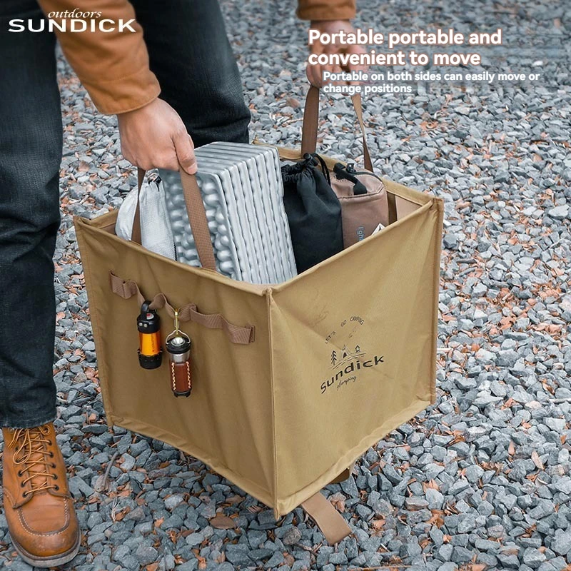 

SUNDICK Разный мешок для пикника на открытом воздухе, портативная корзина для хранения веревки, складной треугольный мусорный бак большой емкости для кемпинга
