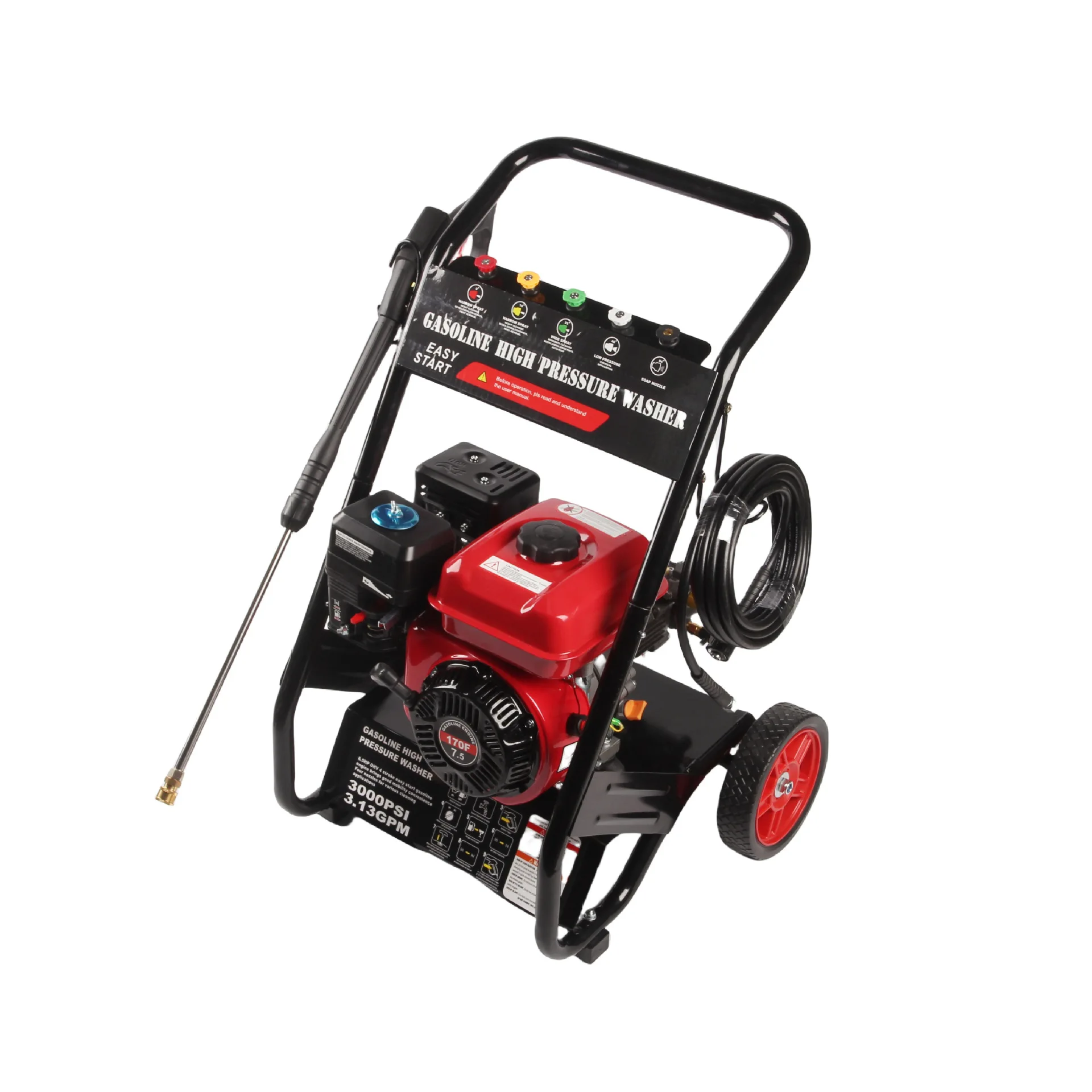 7.5HP 2600psi Pressure Washer Gasoline Car Washer High-pressure Washer