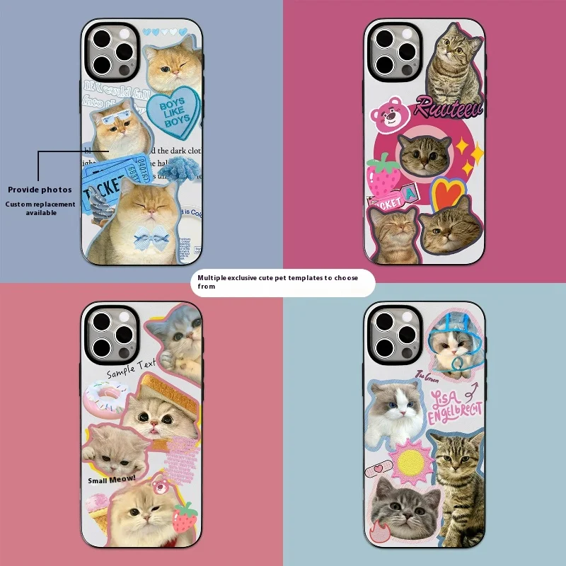 Customized cat and dog DIY pattern for pet phone case, customization, will not hit the shell, cute