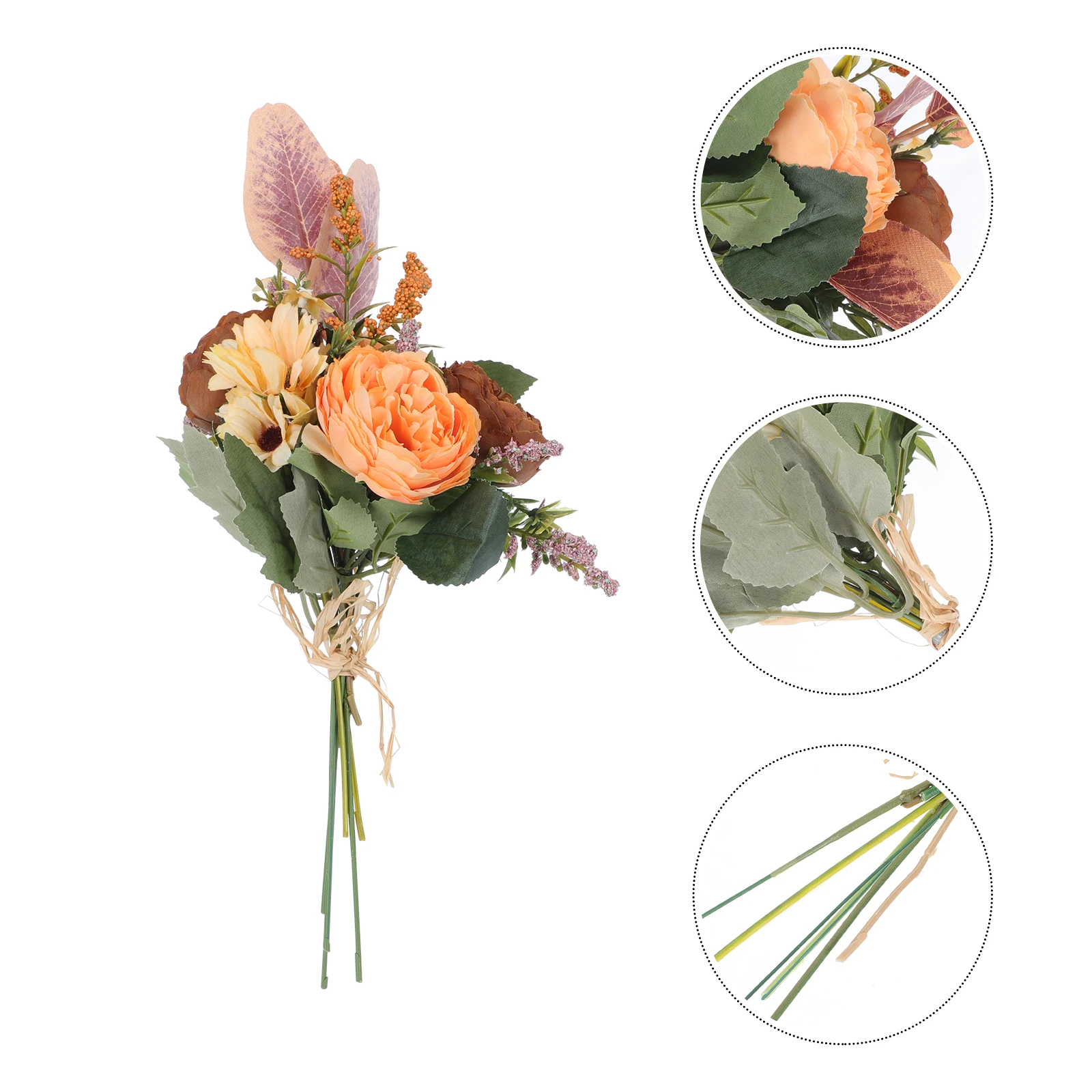 

1pc Simulated Autumn Fake Flower Home Decor Wedding Party Gift Living Room Bedroom Ornament Simulation Flower Bunch Faux Adorn