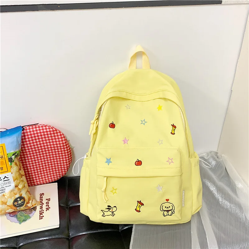 New Women's Cartoon Cute Lightweight Student Multi Functional Backpack Leisure Multi Functional Large Capacity Girls' Backpack
