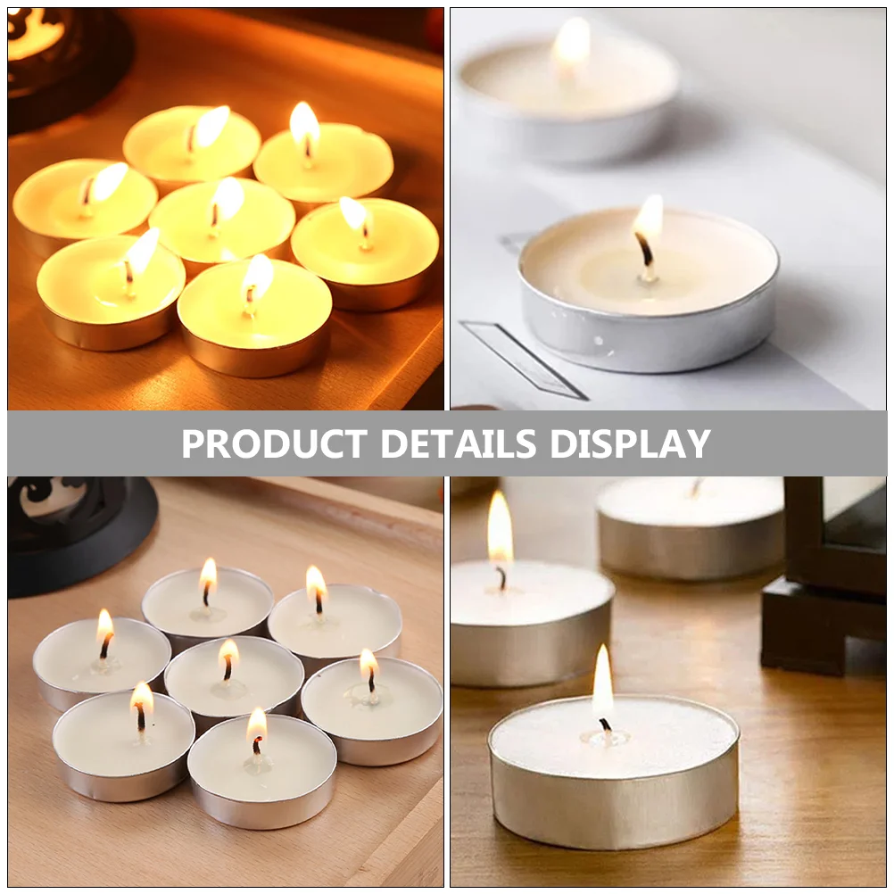 50 Pcs Scented Wax Candles Round Tea Room Small Posing Lights Paraffin Household