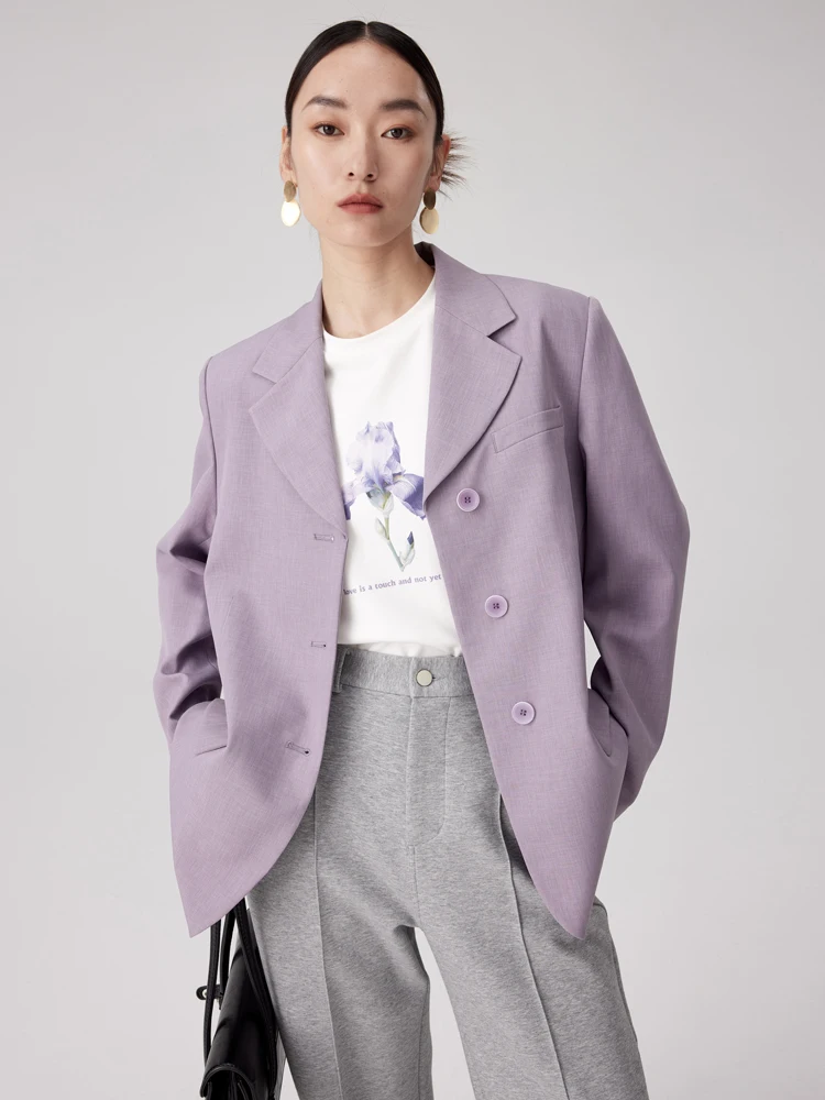 

mat High-End Classic BLANK LABEL WATLZ Yarn-Woven Fabric Casual Suit Jaet for Women Autumn Season Pure Color Commute...