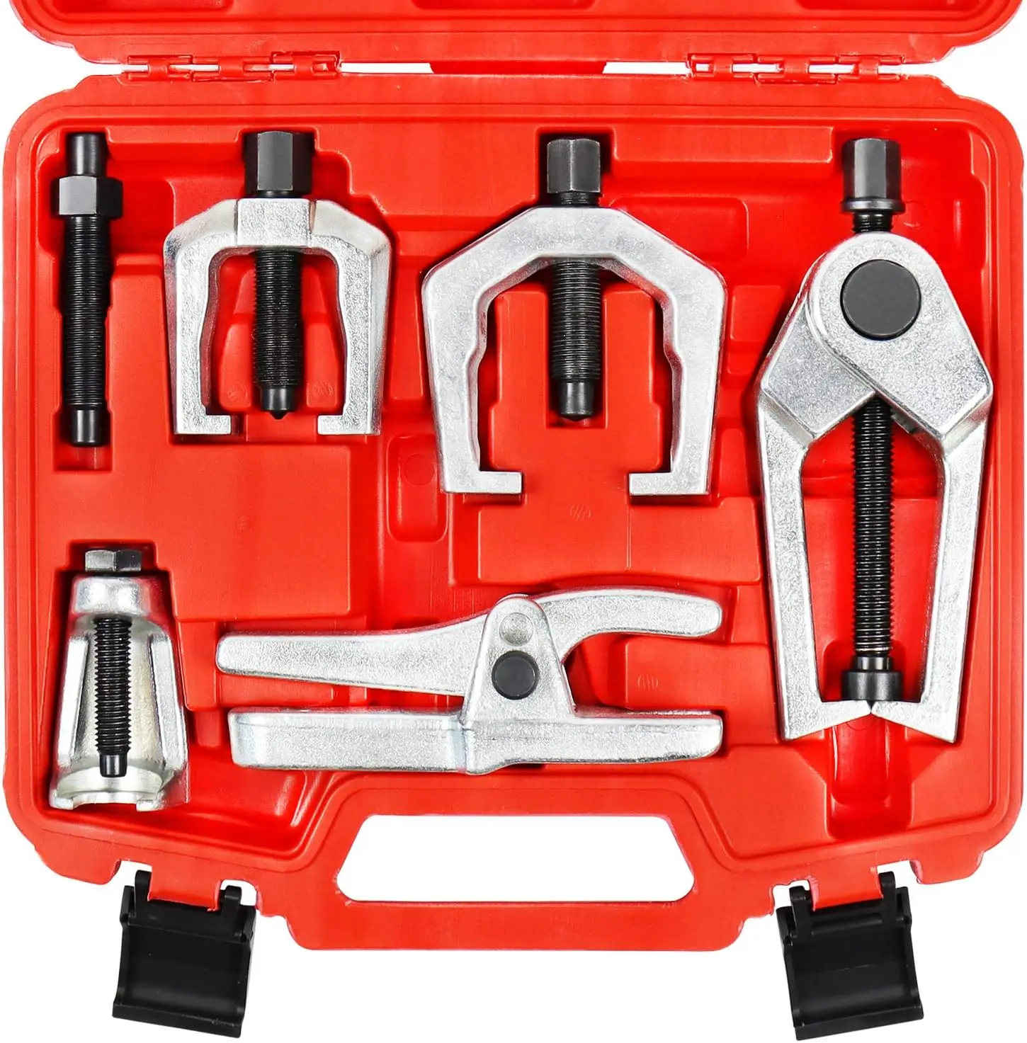 

Front End Service Tool Set: 5-Piece Ball Joint & Tie Rod End Remover for Car, SUV, Light Truck