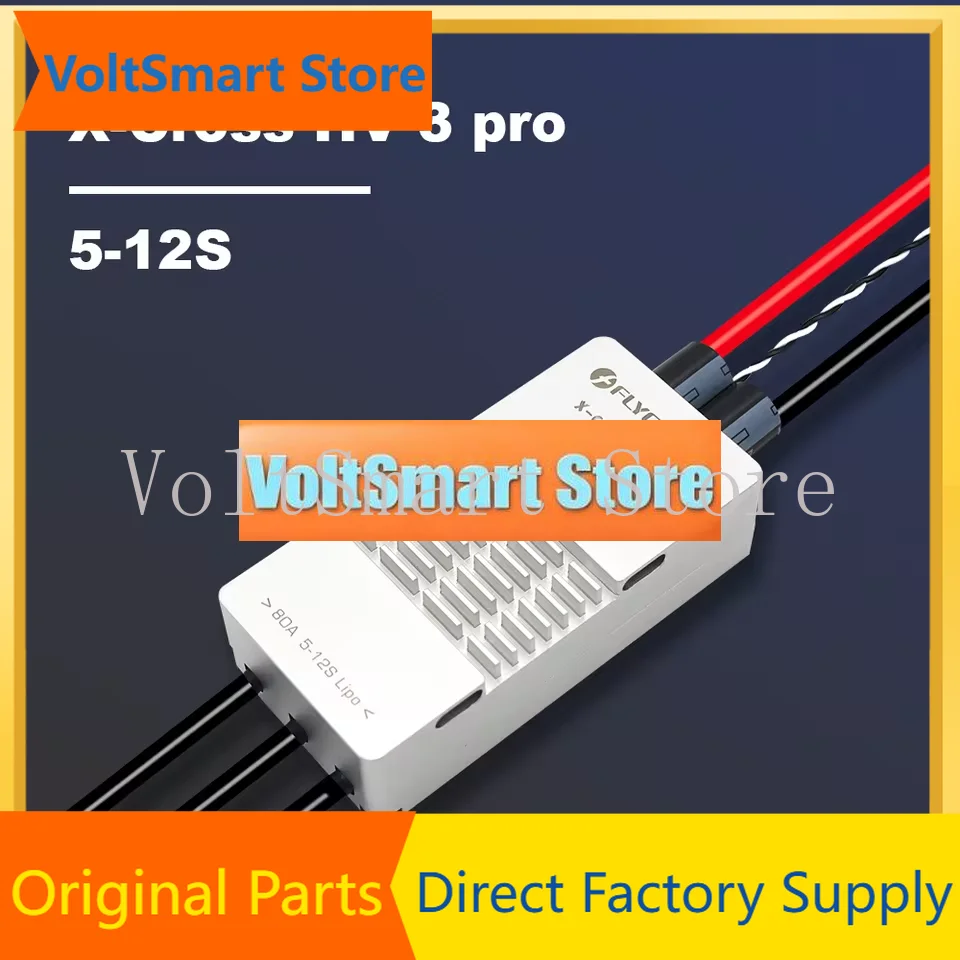 VoltSFlycolor X-CROSS HV3 PRO 80A ESC (Peak 200A), 5-12S BLHeli-32 64MHz ARM 32-Bit Speed Controller For RC FPV Racing Drone