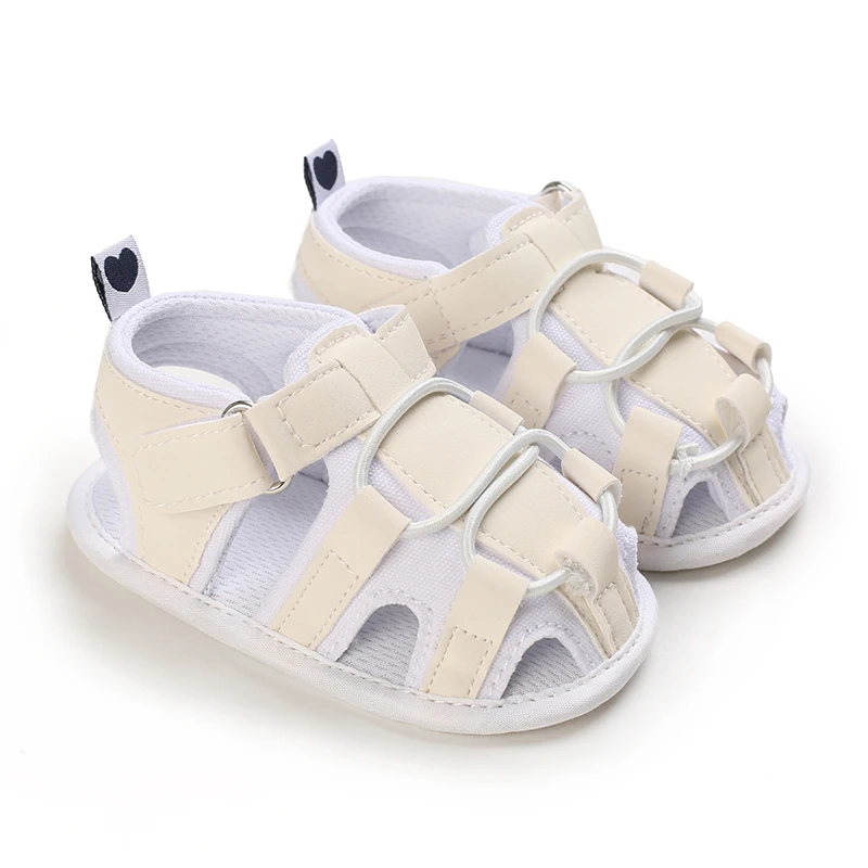 Color Blocking Newborn Baby Shoes Non-slip Cloth Bottom Shoes For Boys Elegant Breathable Leisure Baby First Walking Shoes