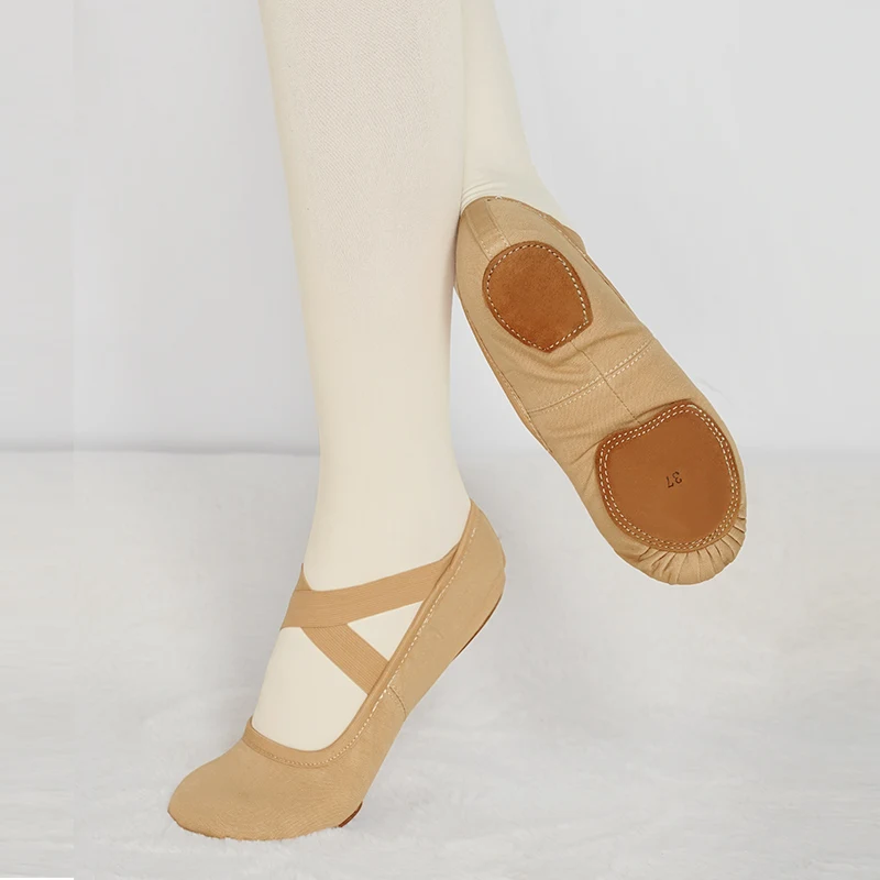 Chaussures de Ballet Professionnelles pour Femme et Fille, Pantoufles de brevà Semelle Fendue, Souples