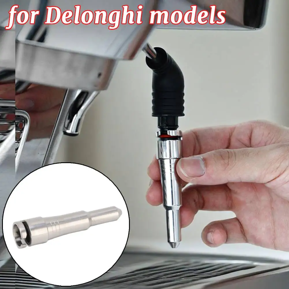 Boquilla de Vapor Antióxido para Espumar Leche, Tubo Interior Lavable de Acero Inoxidable para Máquina de Café Delonghi Dedica