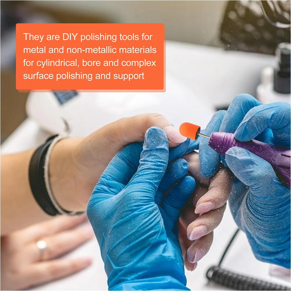 3 set di tappi per sabbia per lucidatore per unghie, punta per trapano elettrico portatile per unghie, accessorio per lucidatura professionale per manicure, tappo per levigatura per manicure