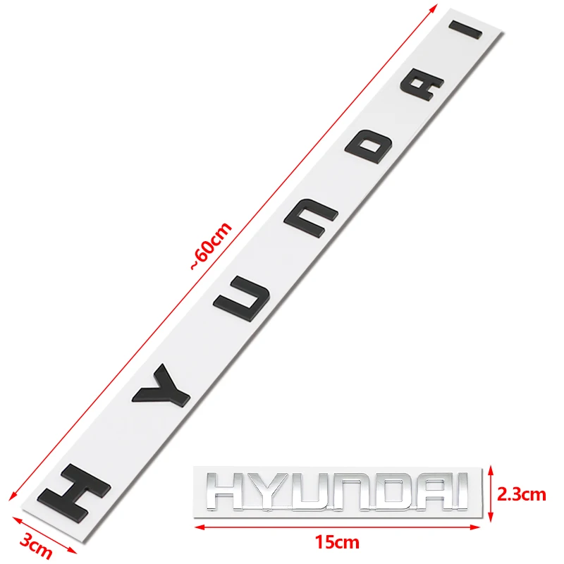 هيونداي I40 I20 توكسون سانتا في سوناتا سولاريس أكسنت إلنترا كونا المكان ABS ثلاثية الأبعاد سيارة معدنية جذع شارة لوحة اسم رسائل ملصق