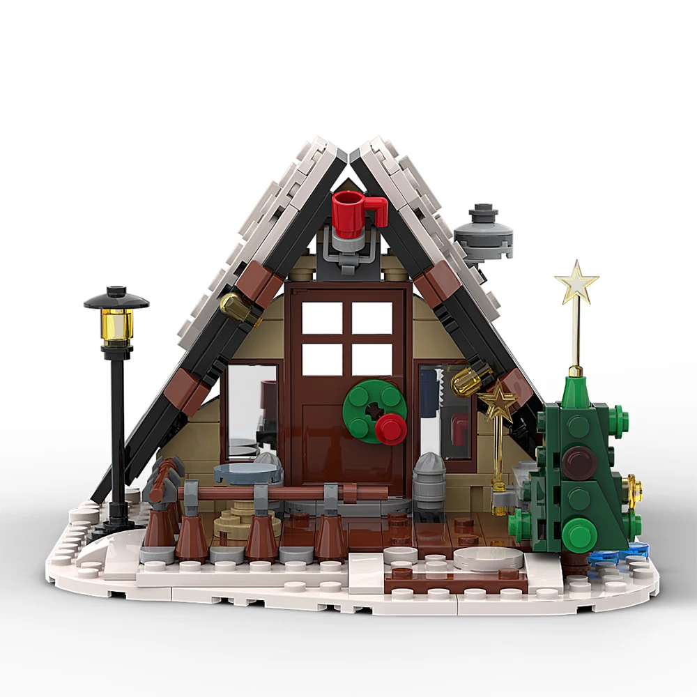 

MOC City Christmas Cottage Model Building Blocks Winter Snow House Santa Claus Figures Bricks Toys for Christmas Gifts Boy toy