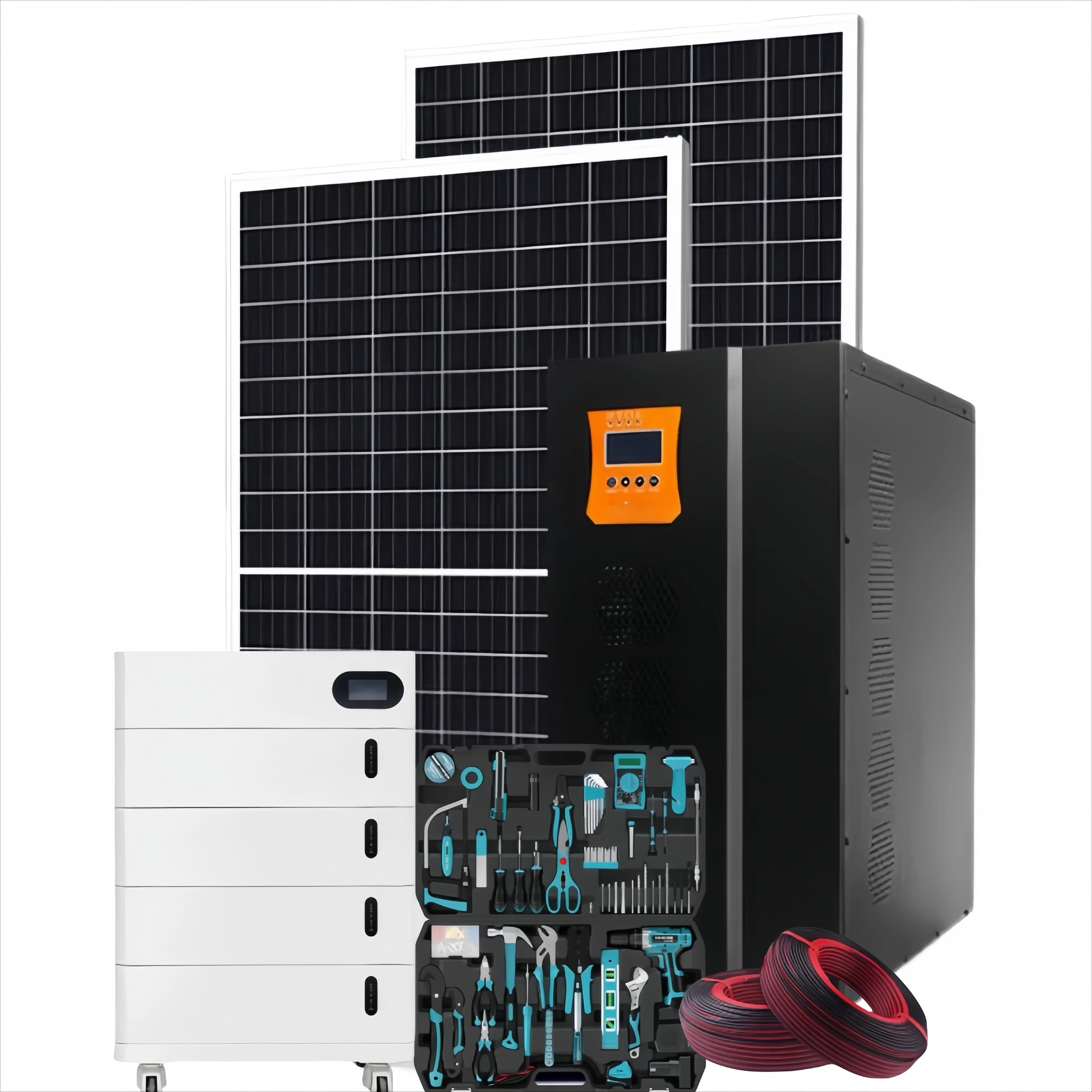 Photovoltaic Solar Energy Power System 3Kw 5Kw 10Kw Hybrid Complete Solar Panel Kit for Home