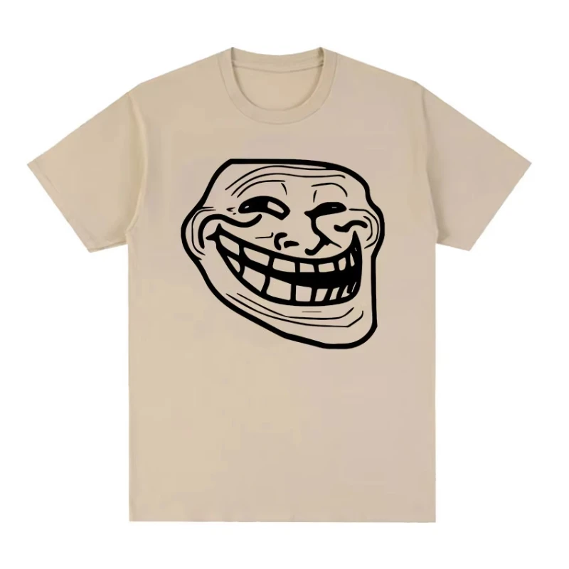Troll Face Memes Angry Man Problem Funny Meme T Shirts Men's Women Retro Fashion harajuku Cotton Short Sleeve T-shirt Streetwear