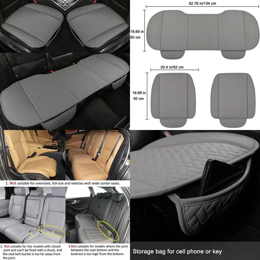 

Полный комплект чехлов на автомобильные сиденья только для передних и задних нижних сидений, роскошные защитные накладки на автомобильные сиденья из искусственной кожи, водонепроницаемые и износостойкие