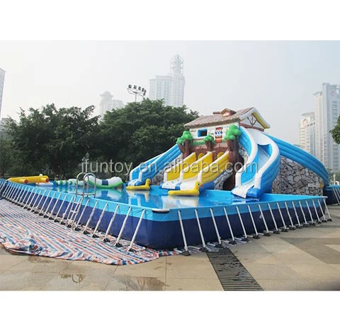 Hot sale steel frame inflatable outdoor swimming pool/home yard inflatable adult swimming pool