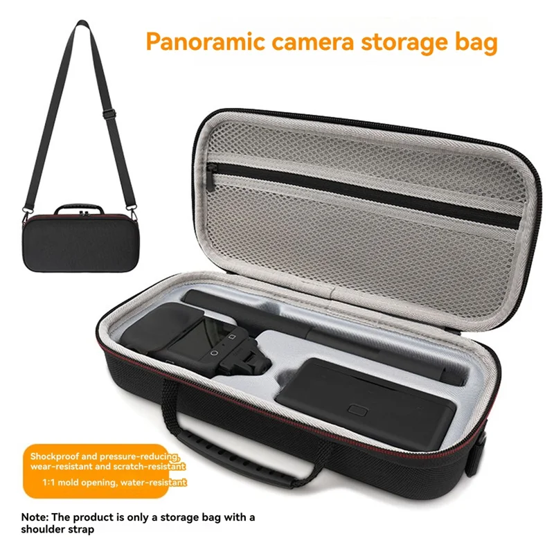 ABJF-For DJI OSMO 360 Camera EVA Carrying Case Protective Storage Bag Large Capacity Travel With Shoulder Strap