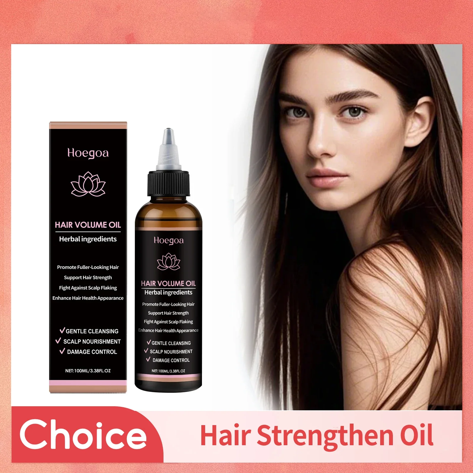 Aceite de esencia para el crecimiento del cabello que promueve la regeneración del cabello, Reduce la pérdida, mejora la rotura de daños en los extremos divididos, fortalece el cuidado del cabello del cuero cabelludo de la raíz