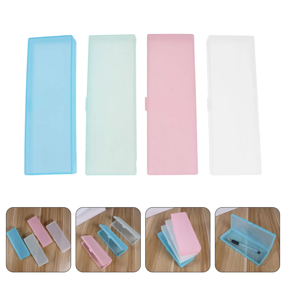 

12 Pcs Pencil Case Bag Plastic Container Organized Classroom Holder Pencils Storage Cases for School Carrying