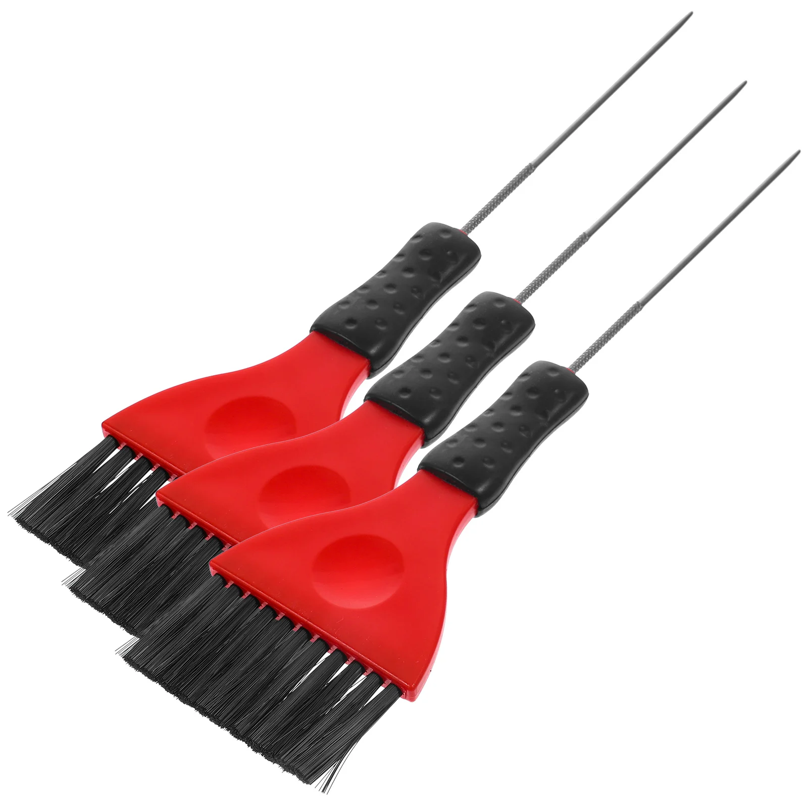 

3Pcs Hair Dye Applicator Brush Tint Brush Long Handle Stainless Steel Pin Tail Hairdressing Tool Salon Hair Coloring