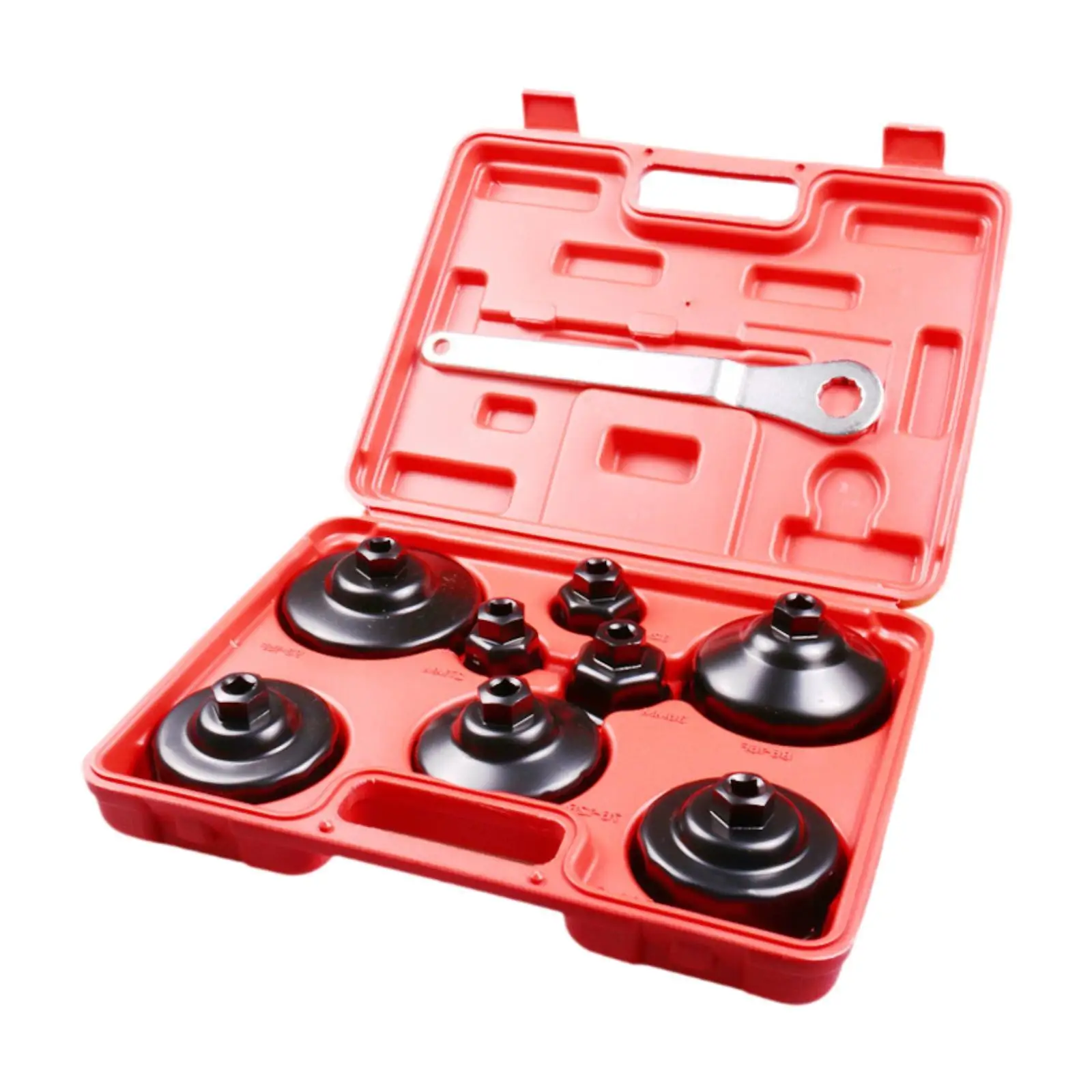 

9Pcs Cup Type Oil Filter Socket Set Black Alloy Anti Rust Convenient Storage Car High Hardness Remover Housing Cap Removal Tool