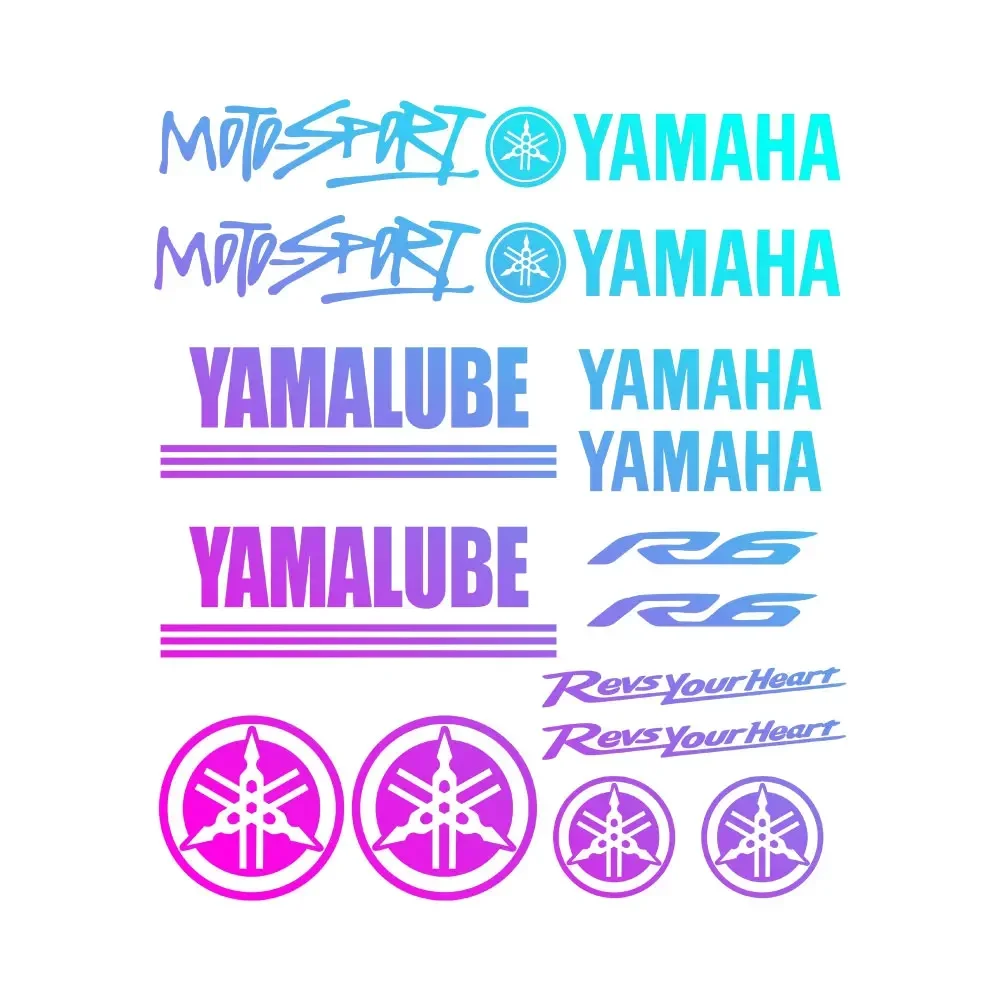 Motorcycle Reflective Stickers Yamaha Laser Logo Racing Body Helmet Tail Box Modified Car Waterproof Decorative Decals