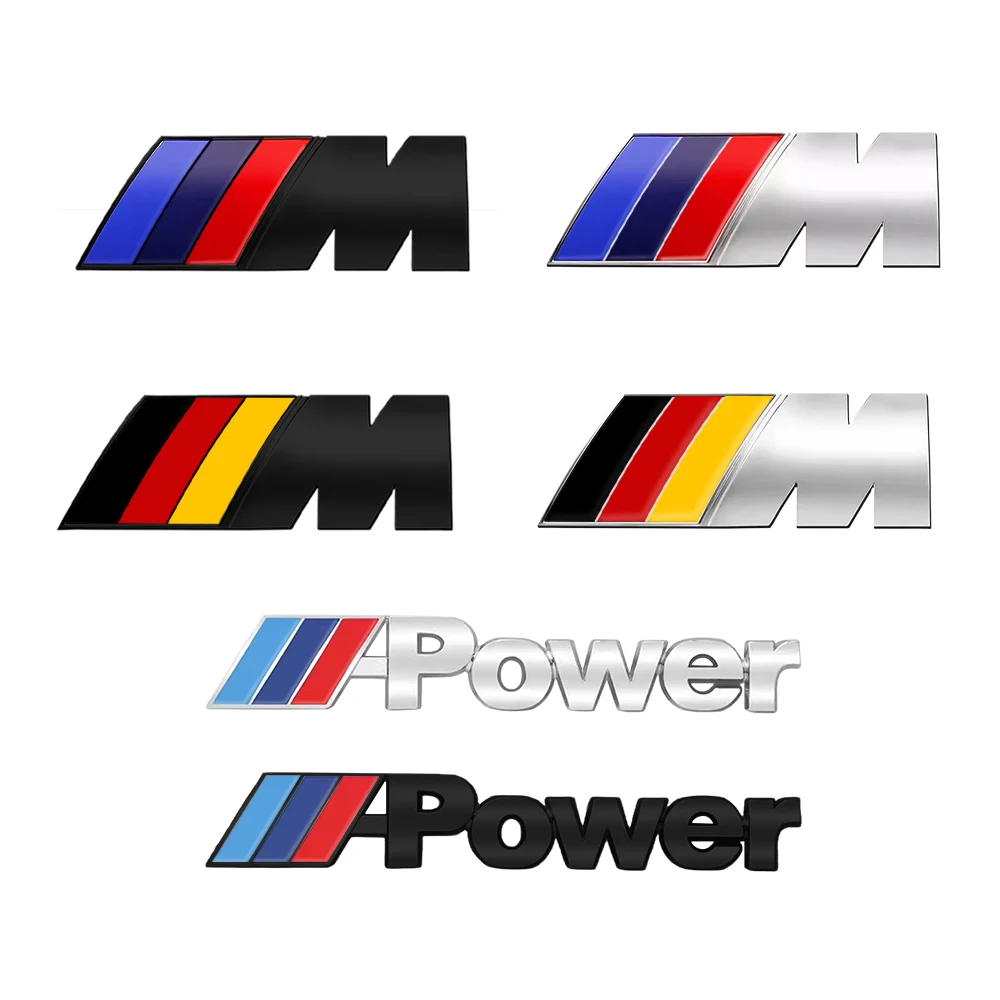 Car M Logo Fender Emblem Badge Rear Trunk Sport Sticker Grille Accessories For BMW M POWER F13 F15 F16 F30 F34 F32 F31 E36 E46