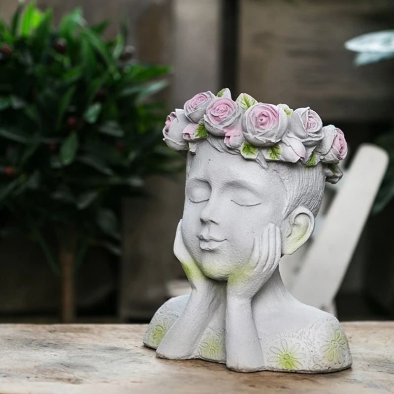 Wreath Girls Mold Flower Pot Succulent Planter Mold DIY Craft Tool Nonstick Drop shipping