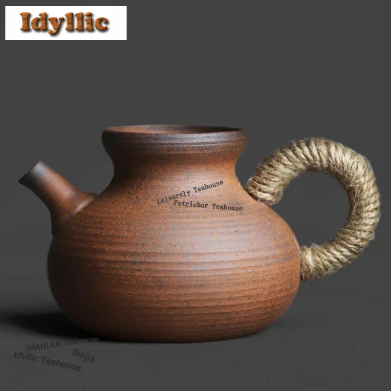 

200ml Old Rock Clay Handheld Tea Pitcher Divide Tea Cha Hai Dispenser Justice Cup Fair Mug Chinese Tea Set Craft Accessories