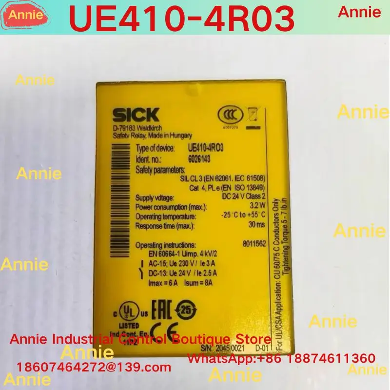 

brand-new 6026143 Safety Relay UE410-4R03